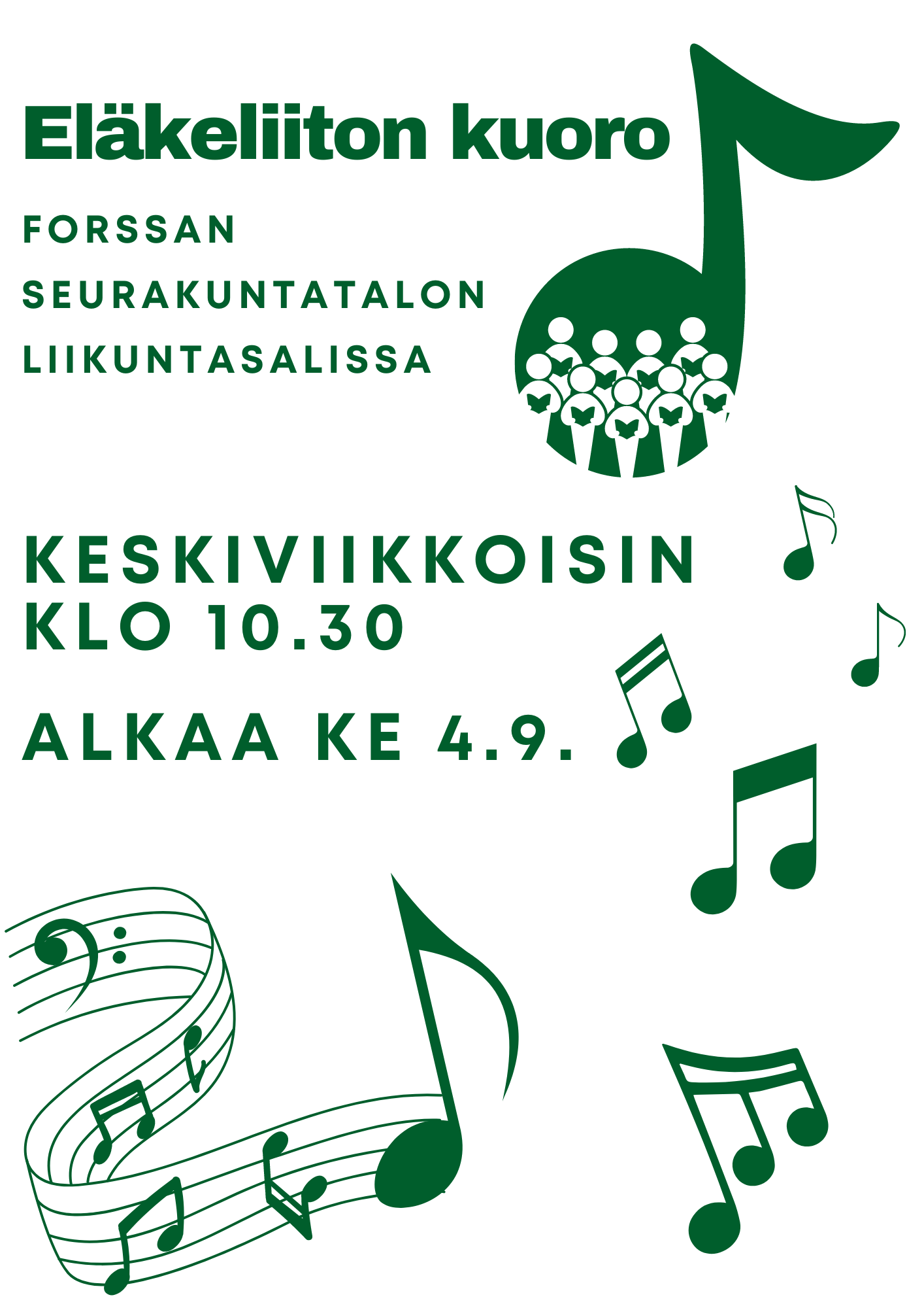 Eläkeliiton kuoron harjoitukset eläkeliiton kuoron mainos