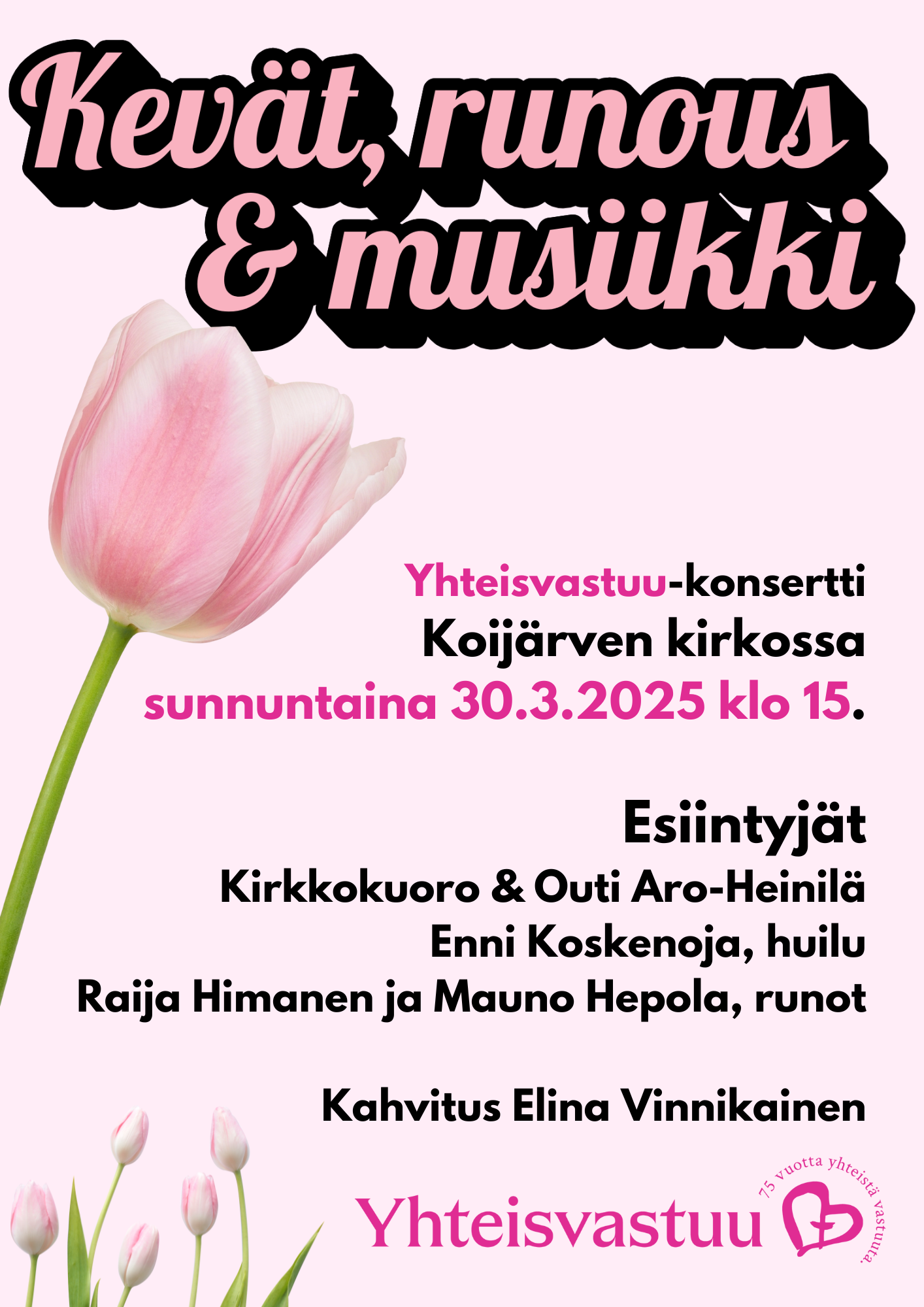 Kevät, runous & musiikki Juliste