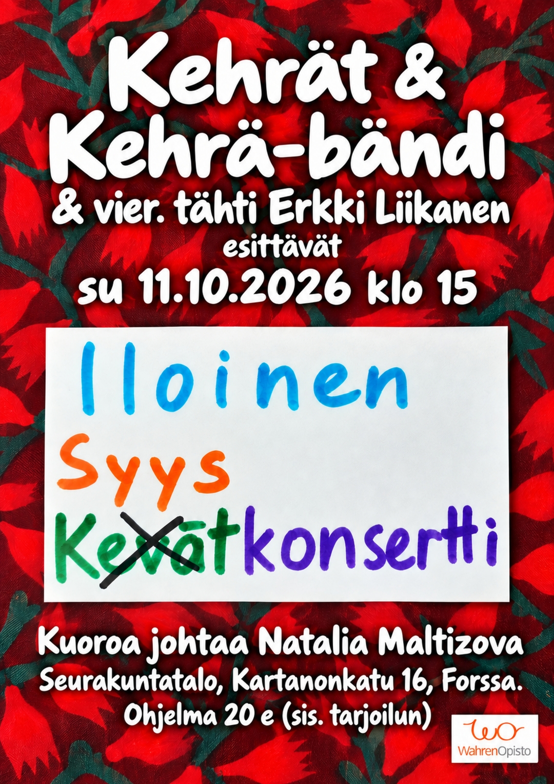 Kehrien konserttijuliste