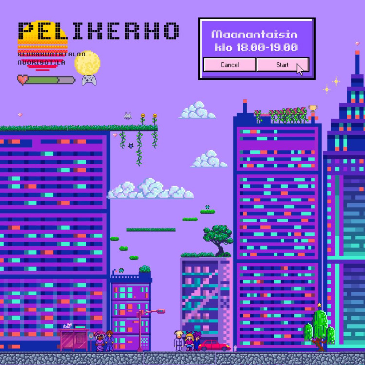 Pelikerho Arcadepelin taustakuva