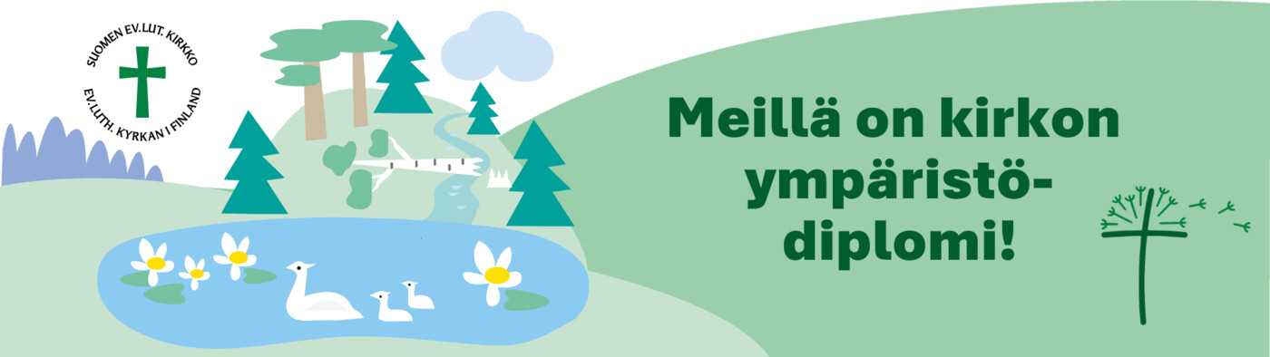 Meillä on kirkon ympäristödiplomi -logo
